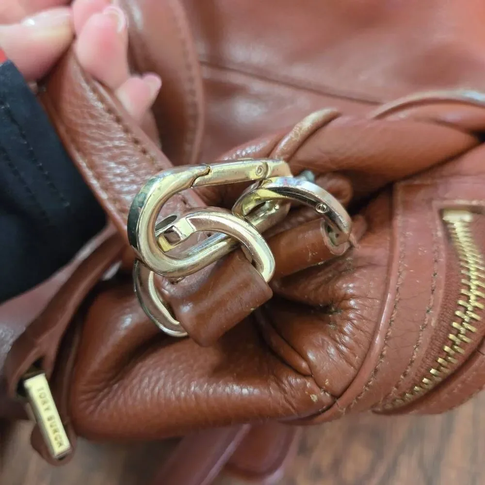 Tory Burch Boston Pebbled Leather Satchel